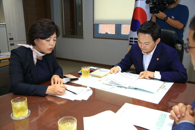 신계용과천시장 원희룡 국토부장관 면담사진