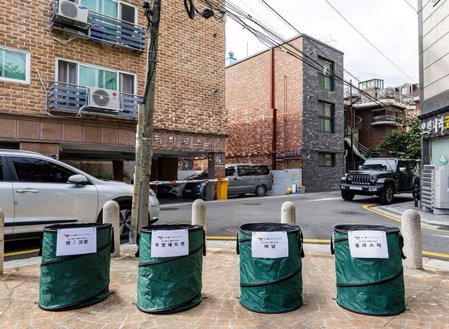주택가 아파트 재활용분리 수거함 이동 사업 