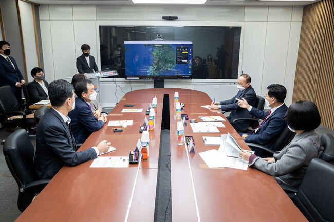 양천구 디지털트윈 시연회 참석한 이기재 구청장