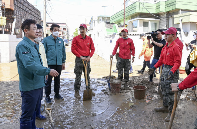 태풍 힌남노 피해지역 점검(포항 대성면 주택가)