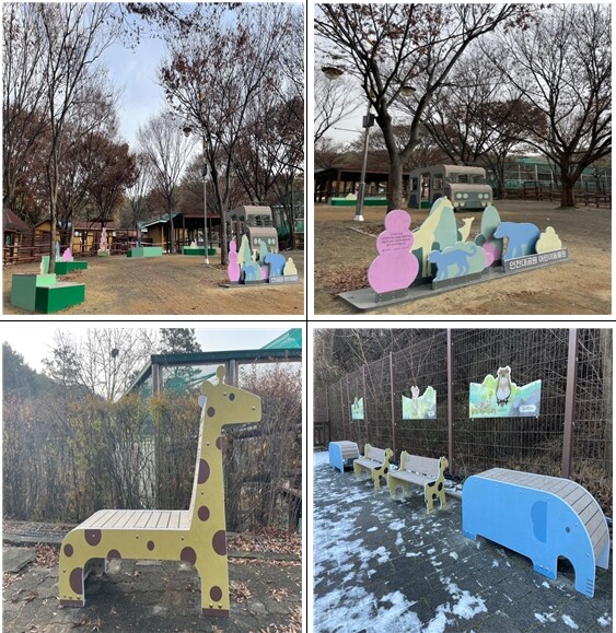 인천대공원 동물원 내 어린이 벤치, 파고라 등 5종 설치