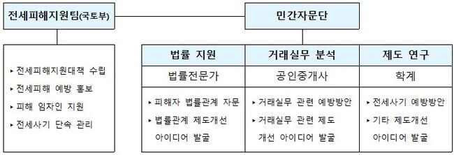 전세피해지원 민간자문단 조직체계 및 역할