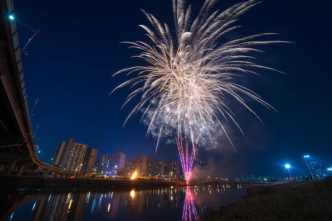 양천구, 지난 2019년 정월대보름 축제 불꽃놀이 현장