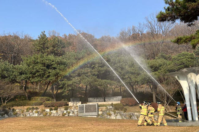 산불 예방 합동 소방훈련(사진=강서구청 제공)