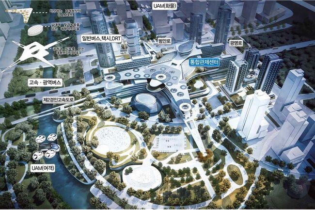 (광명)광명시흥 신도시 '미래형 환승센터(MaaS Station)' 조감도 (사진제공=광명시청)
