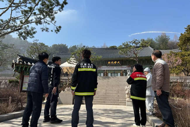 팔달구, 산불소화시설 수관수막타워 정기점검 실시 (사진제공=팔달구청)