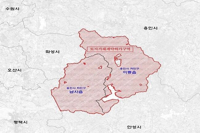 토지거래허가구역 위치도 (사진제공=용인시청)