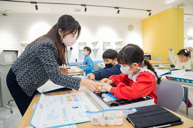 유아 코딩 교육 현장(사진=양천구청 제공)