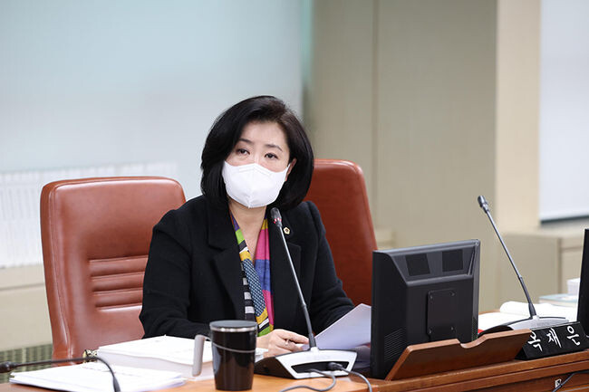 회의에 참석 중인 옥재은 의원(사진=서울시의회 제공) 