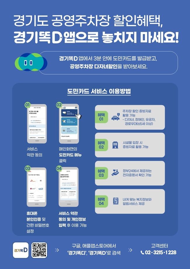 경기똑D 앱 도민카드 포스터