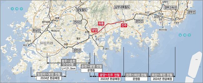 경전선 노선도