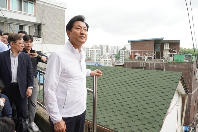 창신숭인지역 신속통합기획 재개발 후보지 현장을 찾은 오세훈 시장&nbsp;