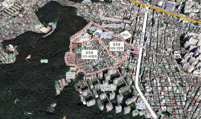 등촌2동 모아타운 위치도&nbsp;