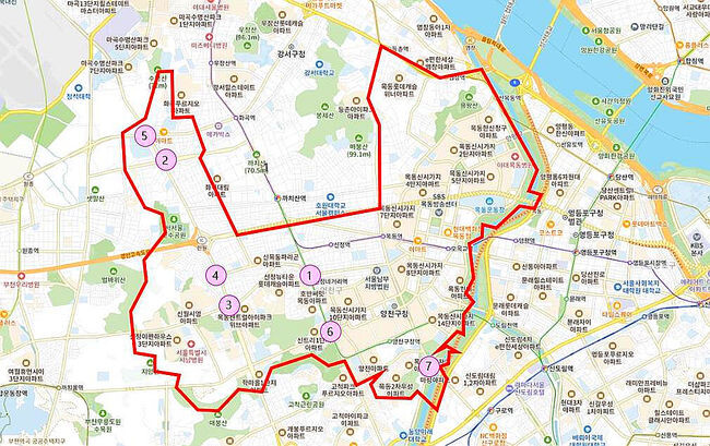 사진1) 양천구, 도로조명탑 설치될 위치도