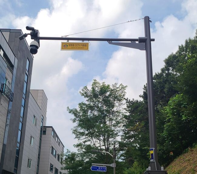 천안시가 신규로 설치한 폐쇄회로 텔레비전(CCTV).