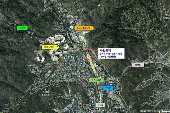 우이동 교통광장 공영주차장 건설사업 위치도