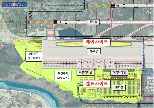 통합신공항 민간공항 배치안