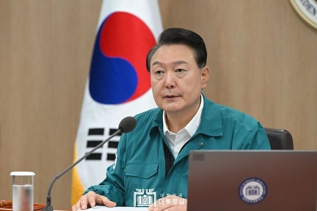 윤석열 대통령이 지난 8월21일 을지 및 제35회 국무회의를 주재하고 있다.