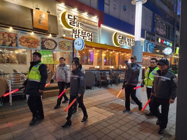 청주시, 시민안심 예방활동 집중추진 (활동예시 야간순찰)