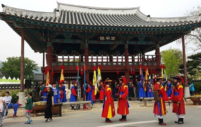 천년나주목읍성문화축제 '수문장 교대식' 모습