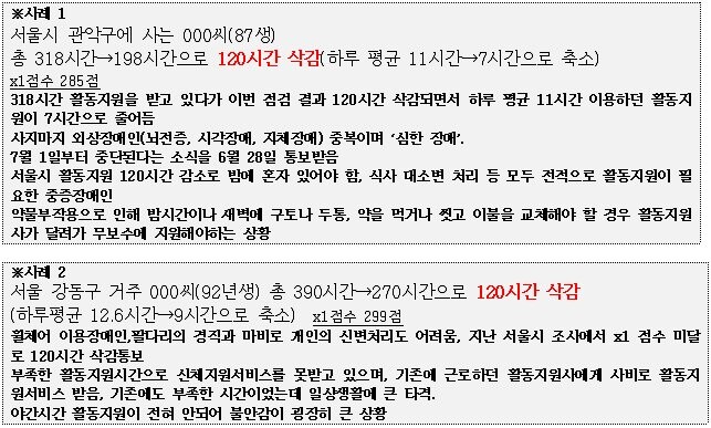 서울시 사례(강은미의원실 제공)