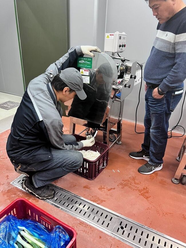 김치산업관 시운전 및 시제품 테스트 사진