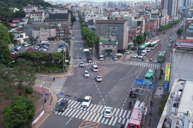 수원 병무청사거리 가변차로(460m) 구간 