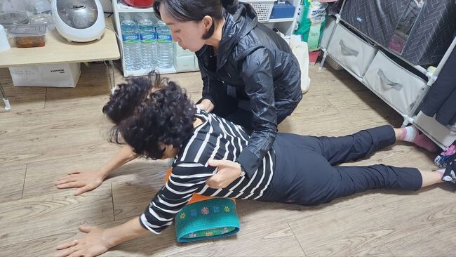 운동 교육 모습 