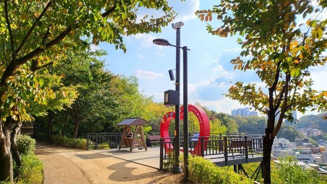 동작구 상도동 산65-159 국사봉 하트전망대 인근 산불감시 폐쇄회로텔레비전(CCTV) 설치사진