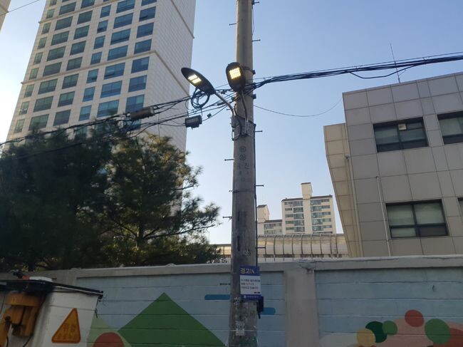 보안등 설치 후(뚝도변전소 자양동 511-3 일대)