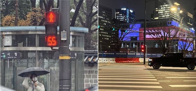 시청 광장 프레스센터, 광화문 월대 앞 잔여시간 표시장치(통합형) 설치사진