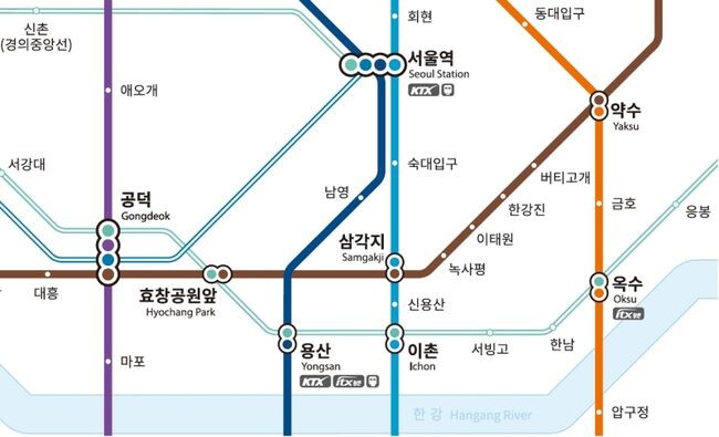 지하철 노선도 디자인&nbsp;
