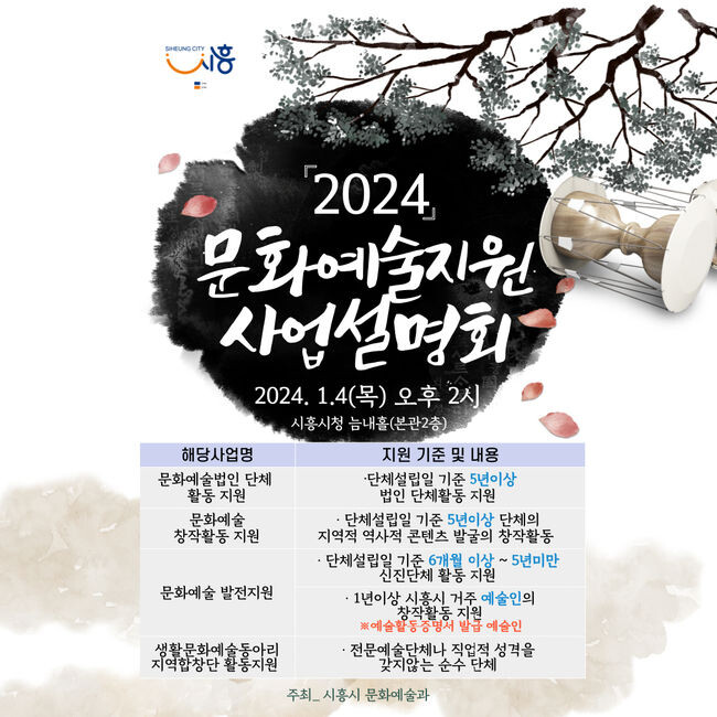 ‘2024년 문화예술지원 공모사업 설명회’ 개최 