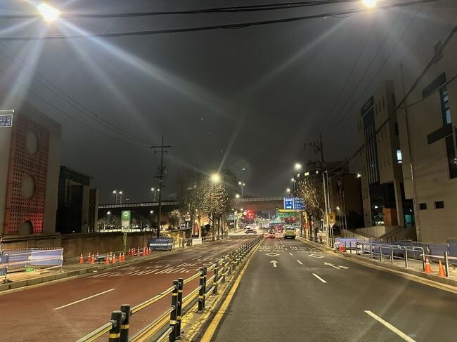 서울중동초등학교 앞 보도육교 철거 완료 모습