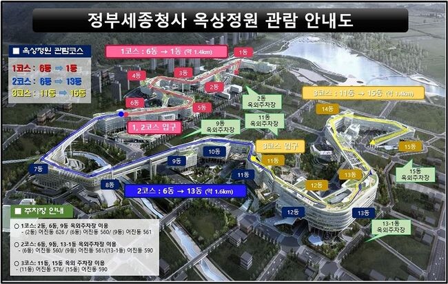 세종청사 옥상정원 관람운영 동선