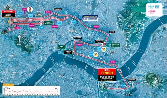 2024 서울마라톤 풀코스 : 광화문광장 ~ 잠실종합운동장(동문)