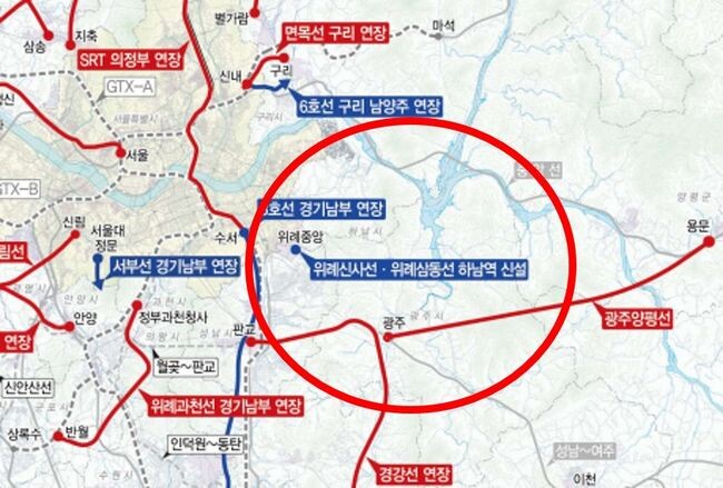 경기도 철도기본계획('26~'35)(안) 노선도