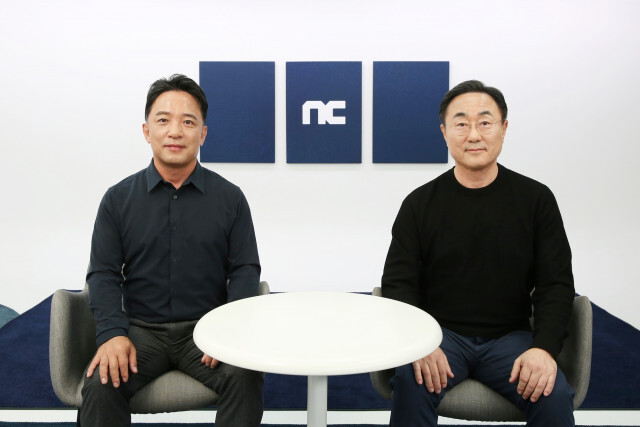 엔씨소프트가 3월 28일 오후 이사회를 열고 김택진, 박병무 공동대표를 선임했다. 김택진 대표(좌), 박병무 대표(우)