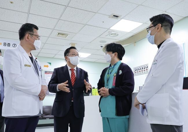 이장우 시장 충남대병원 현장 방문 