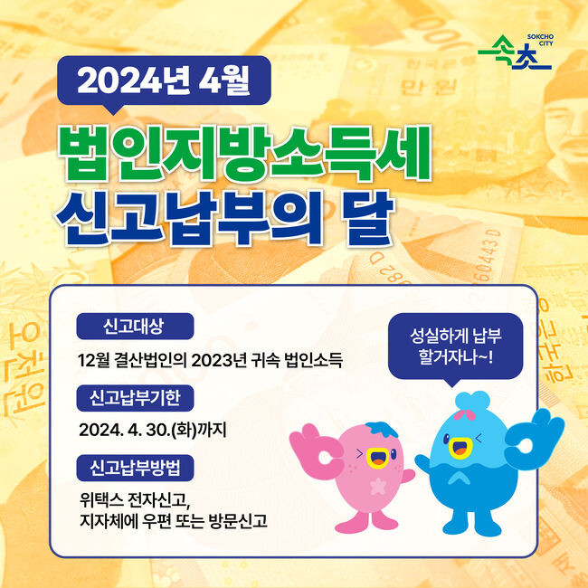 법인지방소득세 신고 납부