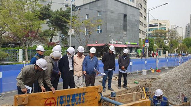 노후하수관로 공사장 점검 현장(제공=서울 양천구)