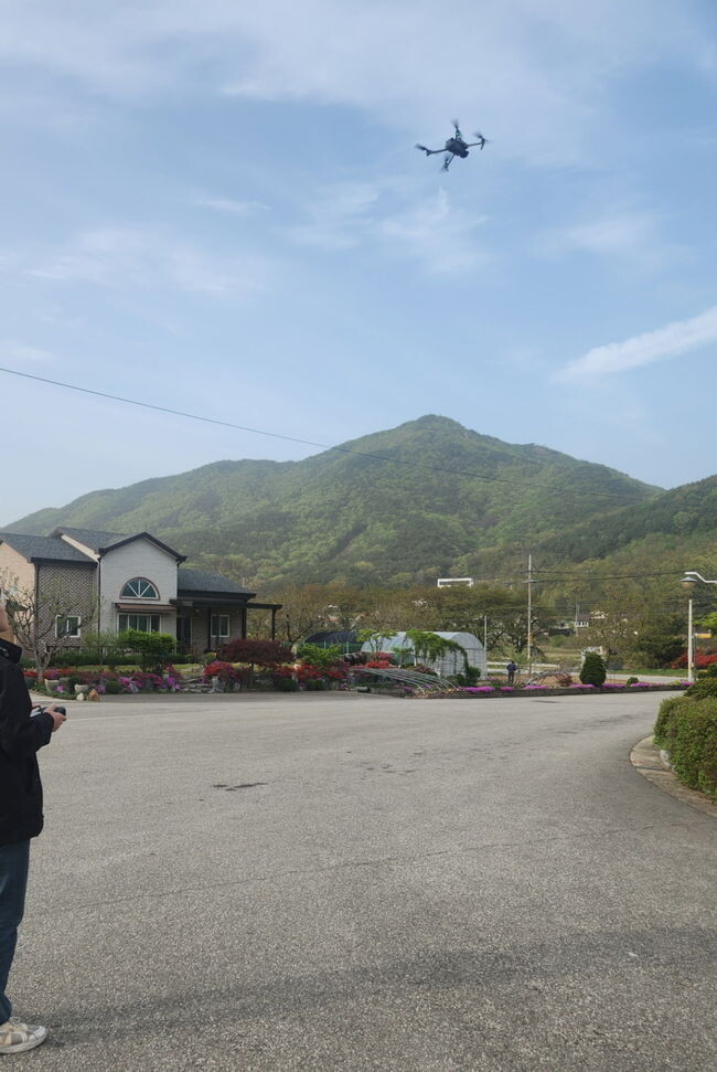 ‘산불드론감시단’의 산불 발생 위험지역 감시 모습