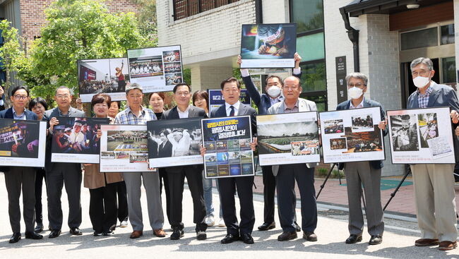차량기지 광명이전 사업 백지화 1주년을 기념하는 행사가 9일 밤일마을에서 열렸다.
