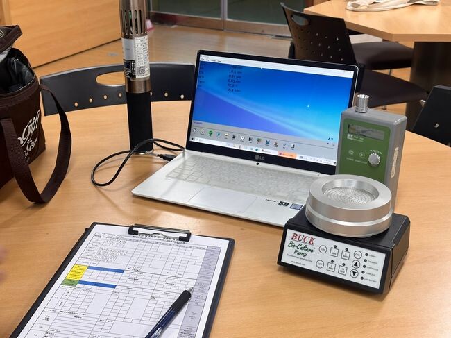 대전동·서부교육지원청, 학교 공기질 점검 실시-공기질 측정 장비(대전동서부교육지원청 학교지원센터) 사진