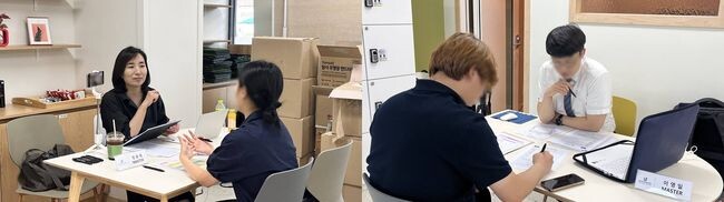 자립준비청년에게 직무교육과 취업 컨설팅 진행 모습