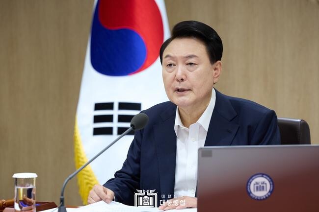 윤석열 대통령이 7월16일 용산 대통령실에서 2024년도 제31회 국무회의를 주재하고 있다.&nbsp;