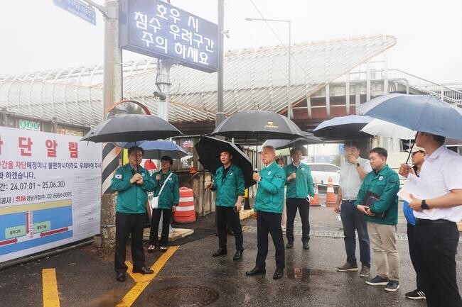 윤환 계양구청장, 집중호우 대비 관내 저지대 현장 점검 실시