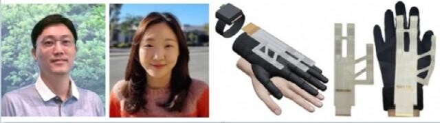 <span contenteditable="true">왼쪽부터 서울대 기계공학부 박용래 교수, 박명선 박사, 모션 센싱 장갑