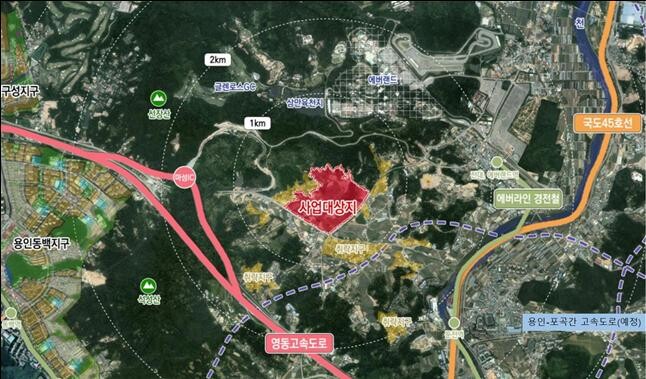 용인포곡 공공지원민간임대주택 공급촉진지구 위치도