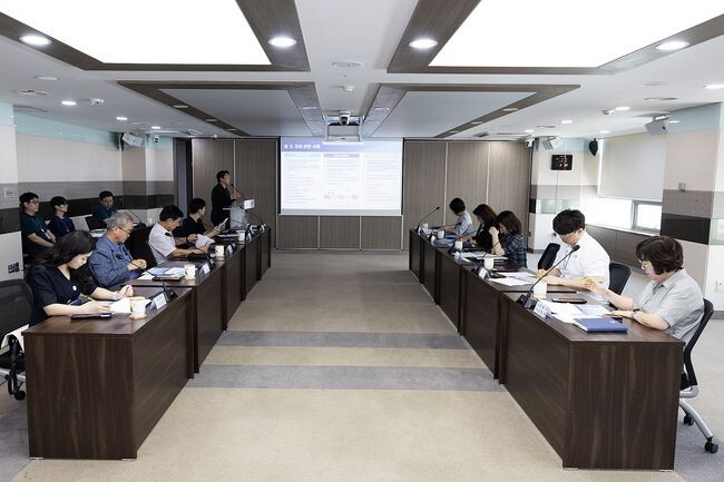 지난 6일 진행된 은평구 온실가스감축인지 예산제 연구용역 착수보고회 모습.